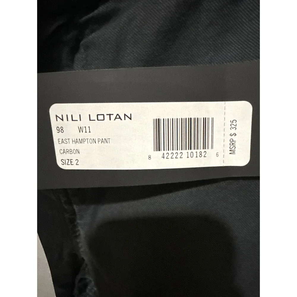 NILI LOTAN East Hampton Pant Size 2 Carbon Grey‎